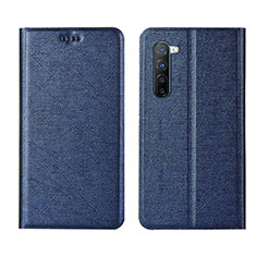 Leather Case Stands Flip Cover L03 Holder for Oppo Find X2 Lite Blue