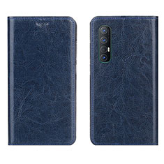 Leather Case Stands Flip Cover L03 Holder for Oppo Find X2 Neo Blue
