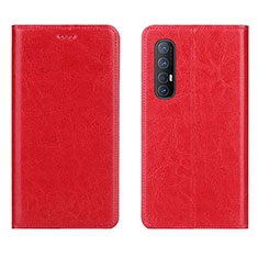 Leather Case Stands Flip Cover L03 Holder for Oppo Find X2 Neo Red