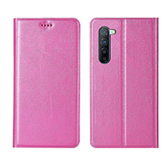 Leather Case Stands Flip Cover L03 Holder for Oppo K7 5G Pink