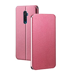 Leather Case Stands Flip Cover L03 Holder for Oppo Reno2 Pink
