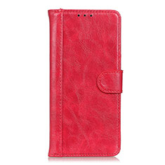 Leather Case Stands Flip Cover L03 Holder for Realme 7 Red