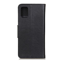 Leather Case Stands Flip Cover L03 Holder for Samsung Galaxy A41 Black