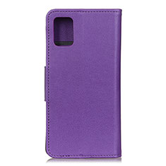 Leather Case Stands Flip Cover L03 Holder for Samsung Galaxy A41 Purple