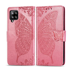 Leather Case Stands Flip Cover L03 Holder for Samsung Galaxy A42 5G Pink