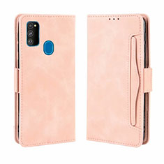 Leather Case Stands Flip Cover L03 Holder for Samsung Galaxy M30s Pink