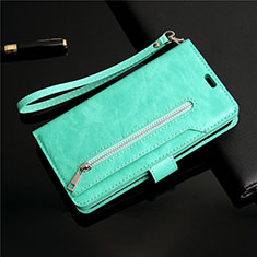 Leather Case Stands Flip Cover L03 Holder for Samsung Galaxy S20 Ultra 5G Cyan