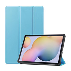 Leather Case Stands Flip Cover L03 Holder for Samsung Galaxy Tab S7 11 Wi-Fi SM-T870 Mint Blue