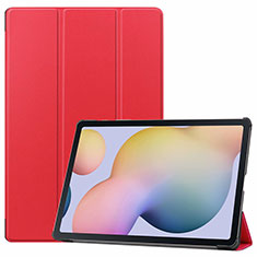 Leather Case Stands Flip Cover L03 Holder for Samsung Galaxy Tab S7 Plus 12.4 Wi-Fi SM-T970 Red Wine