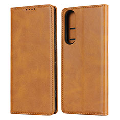 Leather Case Stands Flip Cover L03 Holder for Sony Xperia 1 II Orange