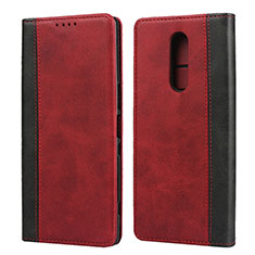 Leather Case Stands Flip Cover L03 Holder for Sony Xperia 1 Red