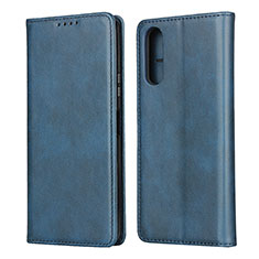 Leather Case Stands Flip Cover L03 Holder for Sony Xperia 10 II Blue