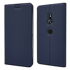 Leather Case Stands Flip Cover L03 Holder for Sony Xperia XZ2 Blue