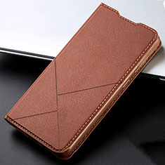 Leather Case Stands Flip Cover L03 Holder for Vivo S1 Pro Brown