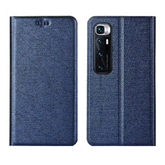 Leather Case Stands Flip Cover L03 Holder for Xiaomi Mi 10 Ultra Blue