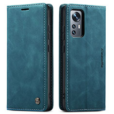 Leather Case Stands Flip Cover L03 Holder for Xiaomi Mi 12 5G Blue