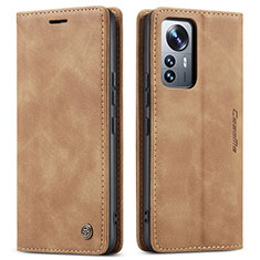 Leather Case Stands Flip Cover L03 Holder for Xiaomi Mi 12 Lite 5G Khaki