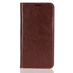 Leather Case Stands Flip Cover L03 Holder for Xiaomi Mi 8 Brown