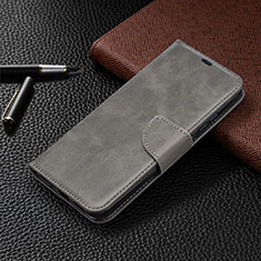 Leather Case Stands Flip Cover L03 Holder for Xiaomi Redmi 9C Gray