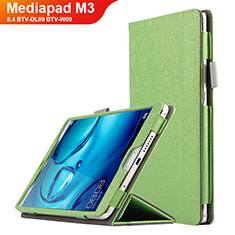 Leather Case Stands Flip Cover L04 for Huawei Mediapad M3 8.4 BTV-DL09 BTV-W09 Green