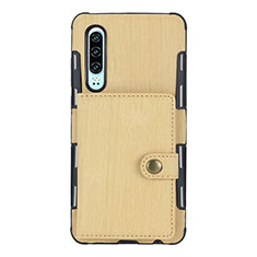 Leather Case Stands Flip Cover L04 for Huawei P30 Gold