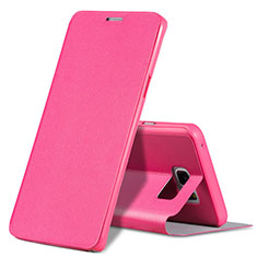 Leather Case Stands Flip Cover L04 for Samsung Galaxy Note 5 N9200 N920 N920F Hot Pink