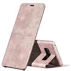 Leather Case Stands Flip Cover L04 for Samsung Galaxy Note 8 Pink