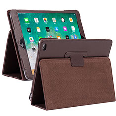 Leather Case Stands Flip Cover L04 Holder for Apple iPad 10.2 (2021) Brown