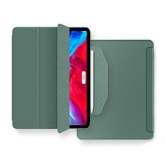 Leather Case Stands Flip Cover L04 Holder for Apple iPad Air 4 10.9 (2020) Midnight Green
