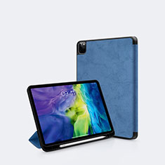 Leather Case Stands Flip Cover L04 Holder for Apple iPad Pro 11 (2020) Blue