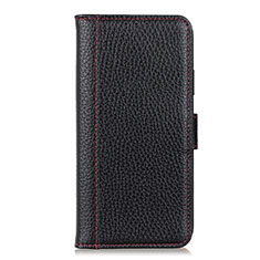 Leather Case Stands Flip Cover L04 Holder for Apple iPhone 12 Black
