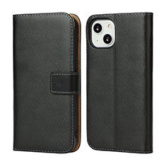 Leather Case Stands Flip Cover L04 Holder for Apple iPhone 13 Black