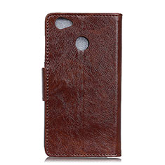 Leather Case Stands Flip Cover L04 Holder for Google Pixel 3a XL Brown