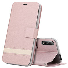 Leather Case Stands Flip Cover L04 Holder for Huawei Honor 9X Rose Gold