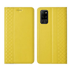 Leather Case Stands Flip Cover L04 Holder for Huawei Honor Play4 Pro 5G Yellow