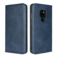 Leather Case Stands Flip Cover L04 Holder for Huawei Mate 20 Blue