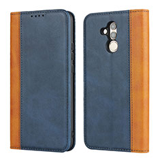 Leather Case Stands Flip Cover L04 Holder for Huawei Mate 20 Lite Blue