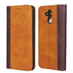 Leather Case Stands Flip Cover L04 Holder for Huawei Mate 20 Lite Orange