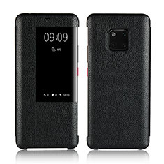 Leather Case Stands Flip Cover L04 Holder for Huawei Mate 20 Pro Black