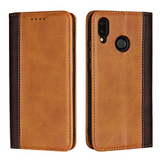 Leather Case Stands Flip Cover L04 Holder for Huawei Nova 3e Orange