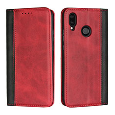 Leather Case Stands Flip Cover L04 Holder for Huawei Nova 3e Red