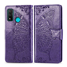 Leather Case Stands Flip Cover L04 Holder for Huawei Nova Lite 3 Plus Purple