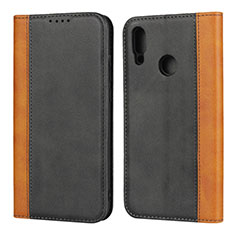 Leather Case Stands Flip Cover L04 Holder for Huawei P Smart (2019) Black
