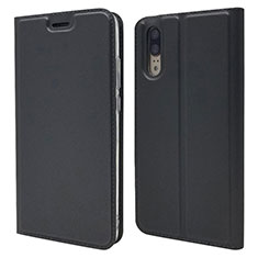 Leather Case Stands Flip Cover L04 Holder for Huawei P20 Black