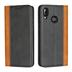 Leather Case Stands Flip Cover L04 Holder for Huawei P20 Lite Black