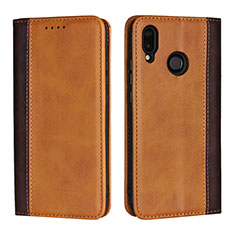 Leather Case Stands Flip Cover L04 Holder for Huawei P20 Lite Orange