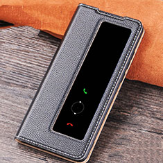 Leather Case Stands Flip Cover L04 Holder for Huawei P30 Black