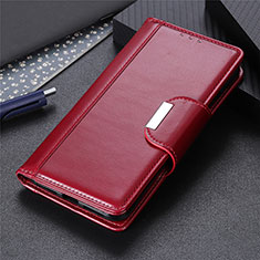 Leather Case Stands Flip Cover L04 Holder for LG K22 Red Wine