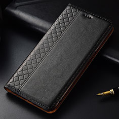 Leather Case Stands Flip Cover L04 Holder for LG V50 ThinQ 5G Black