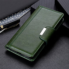 Leather Case Stands Flip Cover L04 Holder for Motorola Moto G Fast Green